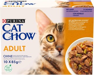 Cat Chow Adult GiJ Jagięcina Zielona Fasolka Multipack 10x85g