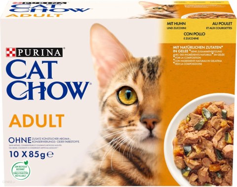 Cat Chow Adult GiJ Kurczak Cukinia Multipack 10x85g