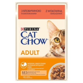 Cat Chow Adult GiJ Wołowina Bakłażan 85g