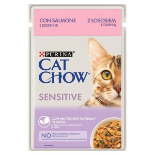 Cat Chow Sensitive GiG Łosoś Cukinia W Sosie 85g