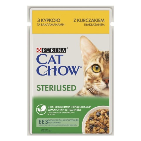 Cat Chow Sterilised GiG Kurczak Bakłażan W Sosie 85g