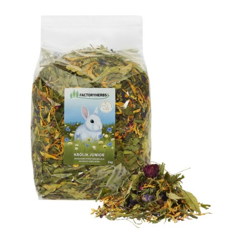 FactoryHerbs Królik Junior Mieszanka Podstawowa Dla Młodych Królików 1kg