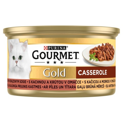 Gourmet Gold - Casserole Z Kaczką I Indykiem W Sosie 85g