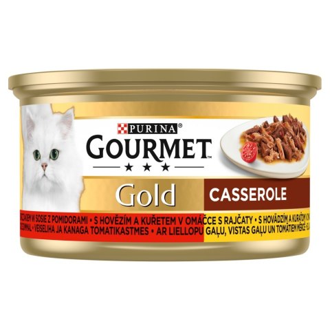 Gourmet Gold - Casserole Z Wołowiną I Kurczakiem W Sosie 85g