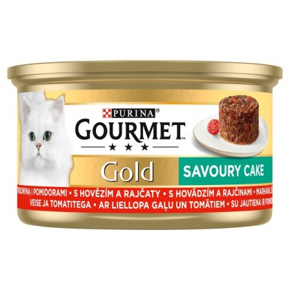 Gourmet Gold Savoury Cake Z Wołowiną I Pomidorami 85g