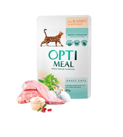 Opti Meal Super Premium - Królik W Białym Sosie 85g