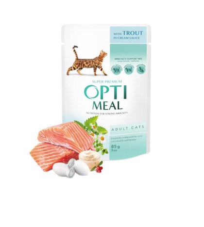 Opti Meal Super Premium - Pstrąg W Kremowym Sosie 85g