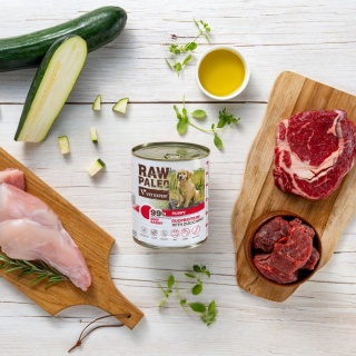 Raw Paleo Wołowina&Królik Puppy 200g