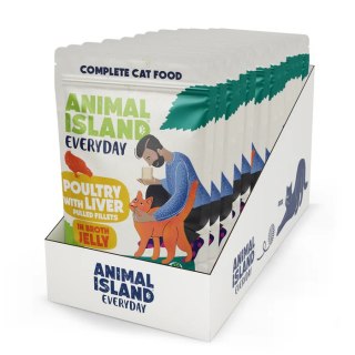 Animal Island Fileciki Z Drobiu i Wątróbki W Galarecie 85g