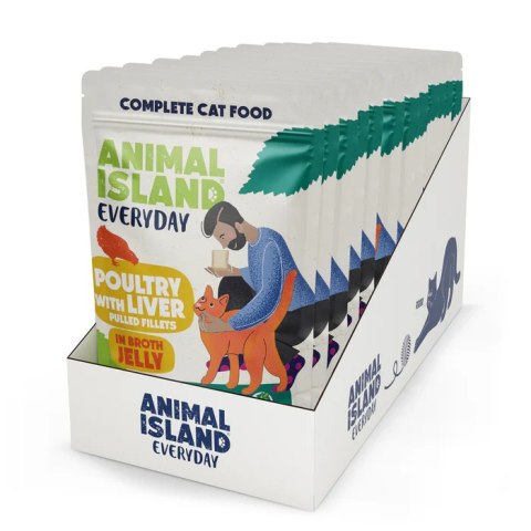 Animal Island Fileciki Z Drobiu i Wątróbki W Galarecie 85g