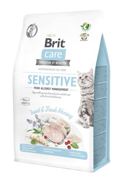 Brit Care Cat Adult Sensitive Hypoallergenic Śledź 400g