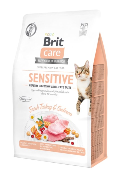 Brit Care Cat Adult Sensitive&Digestion Indyk Z Łososiem 400g