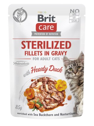 Brit Care Cat Fillets in Gravy Sterilized Kaczka 85g