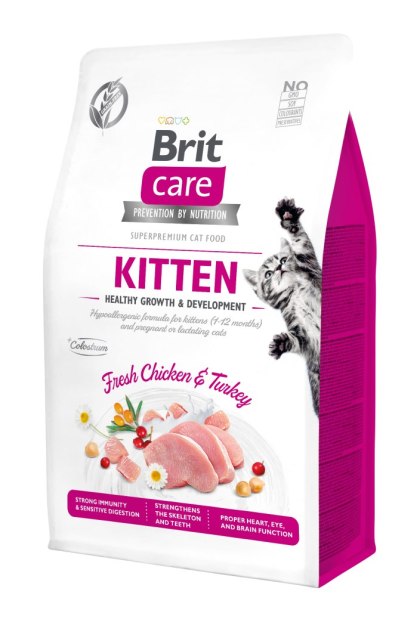 Brit Care Cat Kitten Healthy Growth Kurczak Z Indykiem 400g