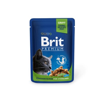 Brit Premium Cat Kawałki Kurczaka W Sosie 100g