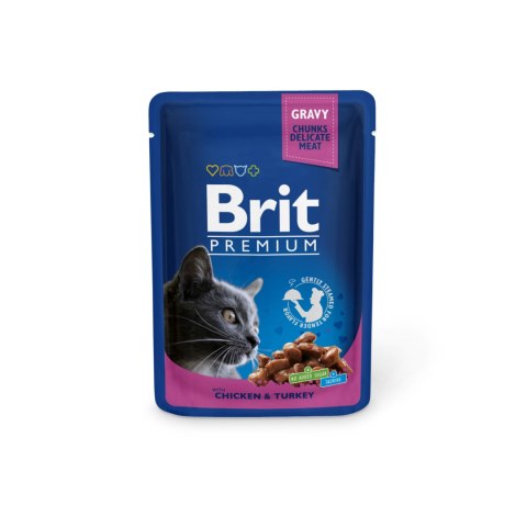 Brit Premium Cat Kurczak Z Indykiem 100g