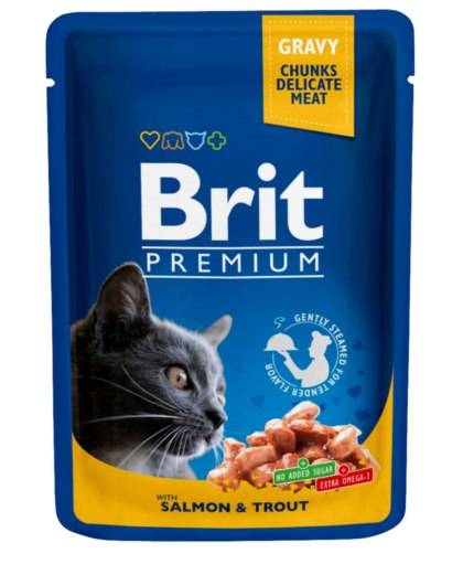 Brit Premium Cat Łosoś Z Pstrągiem 100g