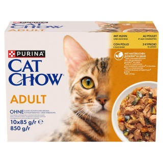 Cat Chow Adult GiJ Kurczak Cukinia Multipack 10x85g