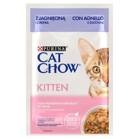 Cat Chow Kitten GiG Jagnięcina I Cukinia W Sosie 85g