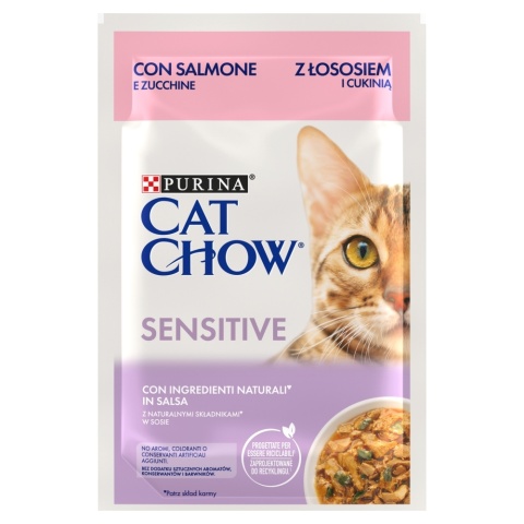 Cat Chow Sensitive GiG Łosoś Cukinia W Sosie 85g