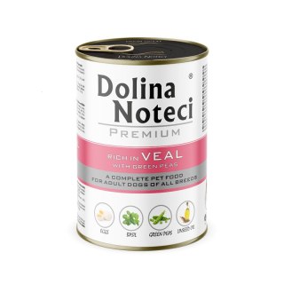 Dolina Noteci Premium Bogata W Cielęcine Z Groszkiem 400 G