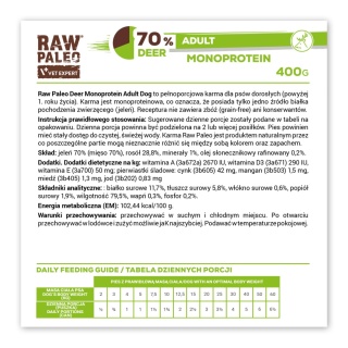 Raw Paleo Jeleń Adult 400g