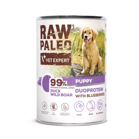 Raw Paleo Kaczka&Dzik Puppy 400g
