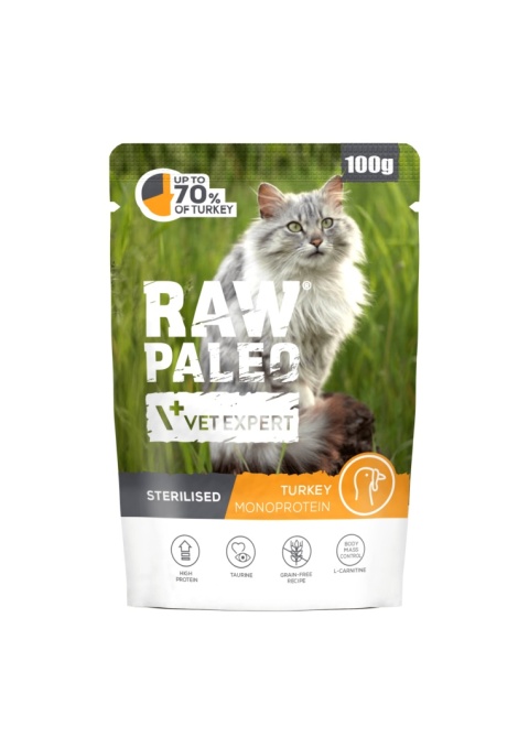 Raw Paleo Sterilised Cat Turkey 100g