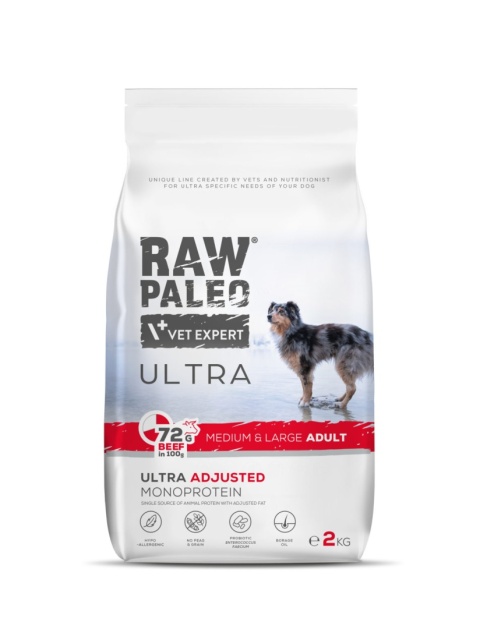 Raw Paleo Ultra Wołowina Medium&Large Adult 2kg