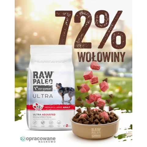 Raw Paleo Ultra Wołowina Medium&Large Adult 2kg