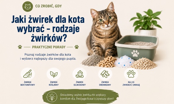 Jaki żwirek dla kota wybrać? Rodzaje żwirków i ich właściwości